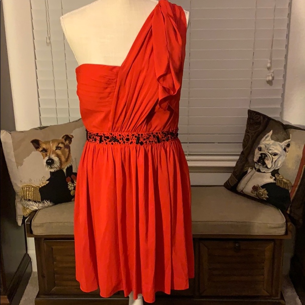 Jessica Simpson red formal dress